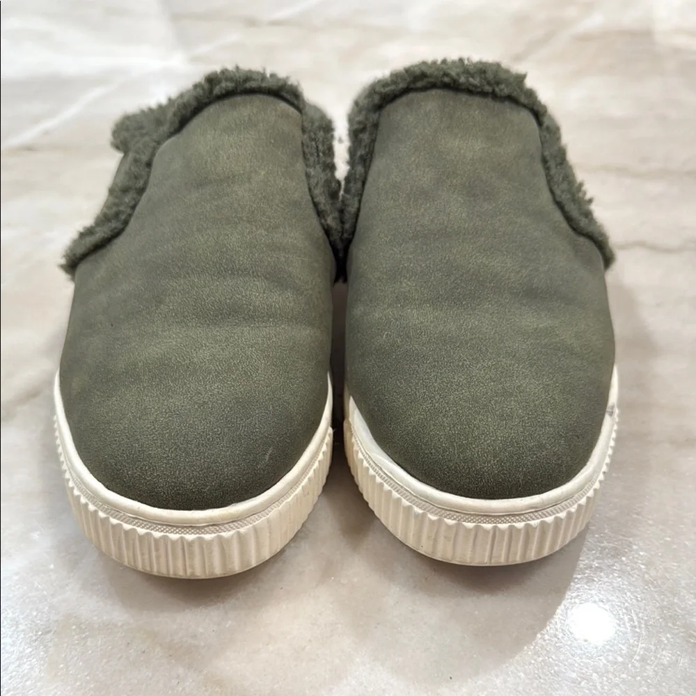 NATURALIZER Women’s Sole OliveGreen Slip-On Cozy Shoes Mules Size 8M